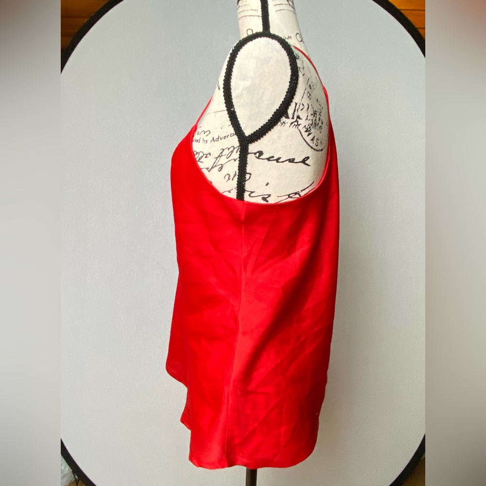 Vicolo Red Cami Top Made in Italy Silky Spaghetti Strap Tank - Picture 7 of 16